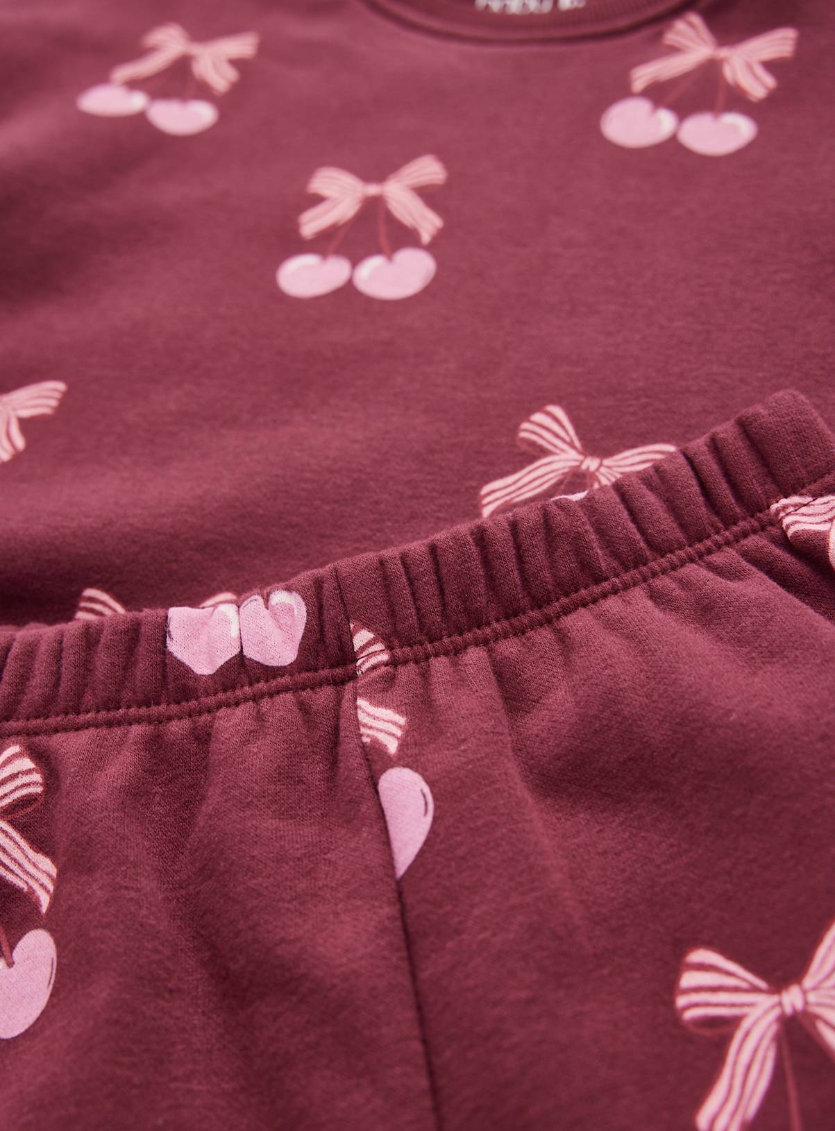 Cherry & Bow Print Sweat Set 12-18 months - Image 2